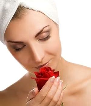 Beautiful Girl With Red Rose
