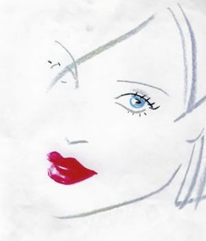 Girl Sketch for Lips