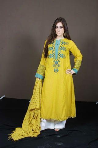 Gorgeous Pakistani Model in Fresh Yellow Dress