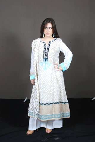 Desi Pakistani Model in White Dress