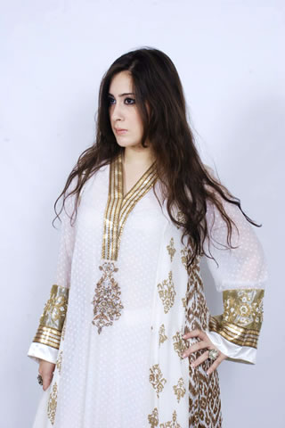 Hot Pakistani Model in White Dress