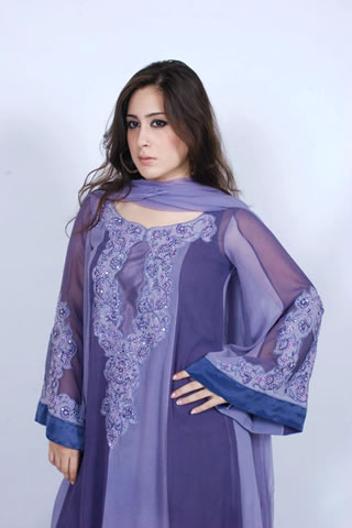 Hot Pakistani Girl in Maria B. Blue Dress