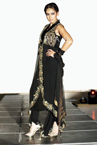 Super Model in Black Dress