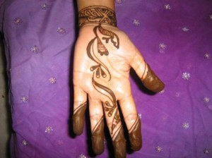 Arabic Mehndi Design for Inside Hand