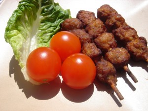 Garnished Chicken Brochettes