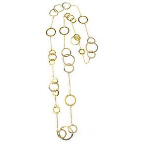 Gold Plated Multi-Ring Necklace