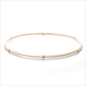 Gold Bevel Diamond Bangle