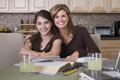 Happy Mom and Daughter