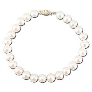 Large Freshwater Pearl Bead Bracelet with 14K Gold