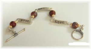 Live Laugh Love Sterling Bracelet