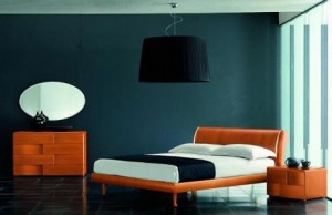 Modern Italian Platform Bed in Cherry
