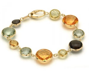 Multi Gemstone 14K Gold Bracelet