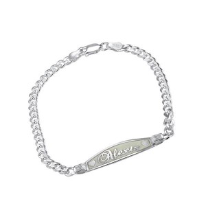 Queen of Hearts - Silver Name Bracelet