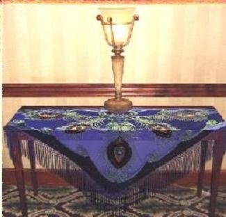 SILK VELEVET BURNOUT TABLE HOME DECOR