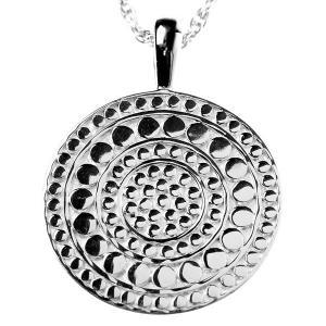 Sterling Silver Divided Medallion Necklace