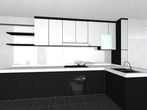 Stylish Black Kitchen for Luxury Interior Design Ideas