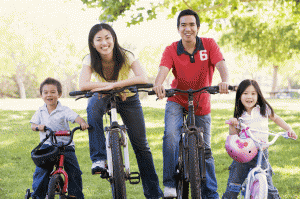 family bicycle trip