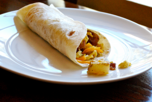 homemade breakfast burritos