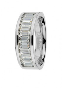 DKNY Glamour Silver and White Cubic Zirconia Ring