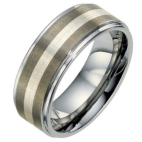 Silver Wedding Rings   on Men S Tungsten   Silver Wedding Ring