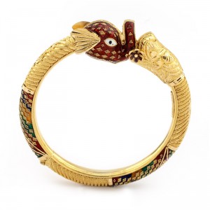 Beautifully Enameled Kurki Bangle