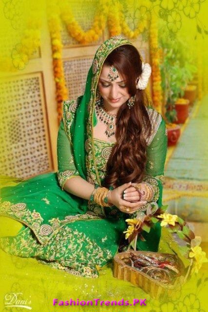Pakistani Latest Multi Color Bridal Mehndi Dresses 2012 Fashion 2019