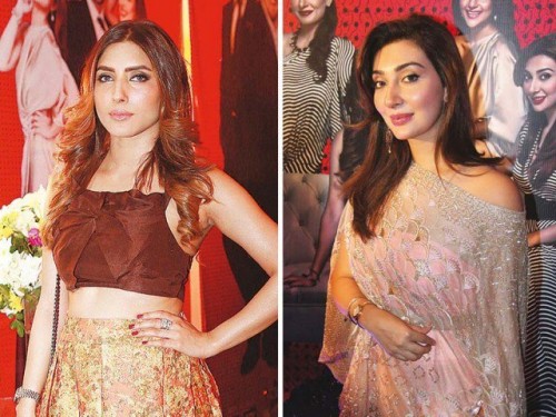 Uzma and Ayesha Khan at Jawani Phir Nahi Ani Promotion