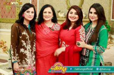Fatima Effendi with Her Mother and Sister in Morning Show ‘Satrungi’ Fatima Effendi with Her Mother and Sister in Morning Show ‘Satrungi’