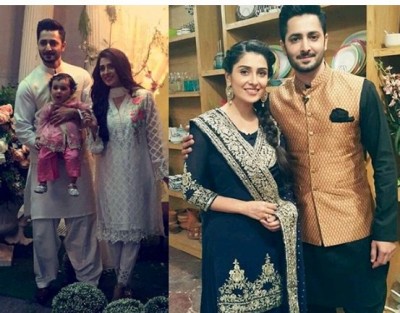 Ayeza Khan and Danish Taimoor on the sets of Ramadan show ‘Mehmaan Nawaz’ with their cute daughter Hoorain. Ayeza Khan and Danish Taimoor on the sets of Ramadan show ‘Mehmaan Nawaz’ with their cute daughter Hoorain.