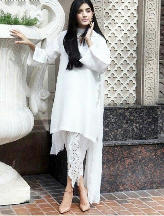 white party wear pakistani dresses