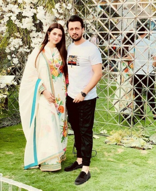 Atif with Wife